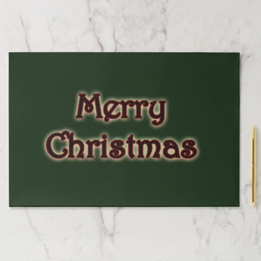 メリークリスマスの緑の白熱 ペーパーパッド (インサイチュ)