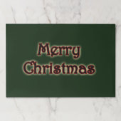 メリークリスマスの緑の白熱 ペーパーパッド (正面)