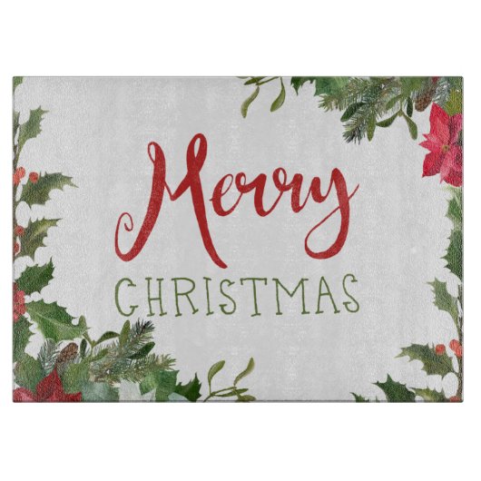 メリークリスマスの緑 カッティングボード (正面)