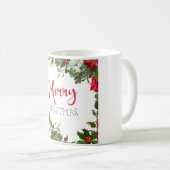 メリークリスマスの緑 コーヒーマグカップ (正面右)