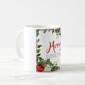 メリークリスマスの緑 コーヒーマグカップ (正面左)