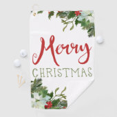 メリークリスマスの緑 ゴルフタオル (インサイチュ)