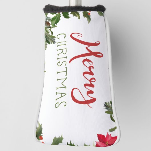 メリークリスマスの緑 ゴルフヘッドカバー (回転90)