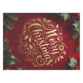 メリークリスマスの緑 テーブルクロス (正面(横))