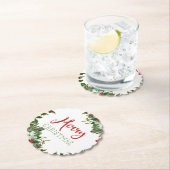 メリークリスマスの緑 ペーパーコースター (インサイチュ)