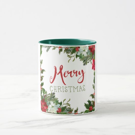 メリークリスマスの緑 マグカップ (中央)