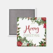 メリークリスマスの緑 マグネット (正面/裏面)
