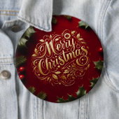 メリークリスマスの緑 缶バッジ (インサイチュ)