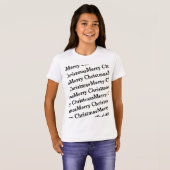 メリークリスマスの繰り返し Tシャツ (正面フル)