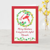 メリークリスマスの美容師のカスタム カード (黄色い花)