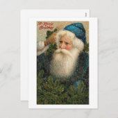 メリークリスマスの老セント・ニック・カード シーズンポストカード (正面/裏面)