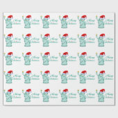 メリークリスマスの自由の女神 ラッピングペーパー (フラット)