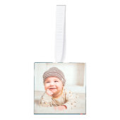 メリークリスマスの花柄 キューブオーナメント (正面)