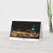 メリークリスマスの花火のカンザスシティの広場ライト シーズンカード (裏面)