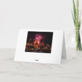 メリークリスマスの花火のカンザスシティの広場ライト シーズンカード (裏面)