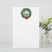 メリークリスマスの花輪 便箋 (スタンド正面)