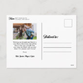 メリークリスマスの華やかなクラシック写真 シーズンポストカード (裏面)