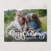 メリークリスマスの華やかなクラシック写真 シーズンポストカード (正面)