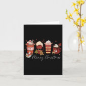 メリークリスマスの衣装がシーズンのクリスマスを迎える カード (黄色い花)