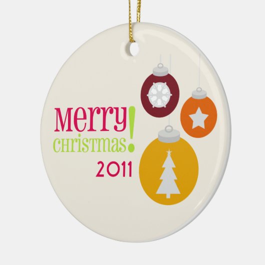 メリークリスマスの装飾のオーナメント セラミックオーナメント (左)