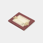 メリークリスマスの赤く、銀製の星の紙のカスタム ポストイット (アングル)