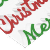 メリークリスマスの赤と緑のスクリプト テーブルクロス (アングル)