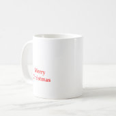 メリークリスマスの赤博物館のZazzleのギフト コーヒーマグカップ (正面左)