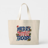 メリークリスマスの軍隊トートバッグ ラージトートバッグ (裏面)
