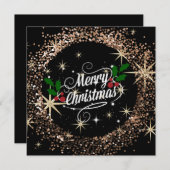 メリークリスマスの輝きとグリッター (正面/裏面)