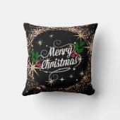 メリークリスマスの輝きとグリッター クッション (裏面)