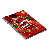 メリークリスマスの輝きとグリッター ノートブック (右側)