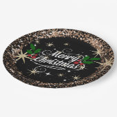 メリークリスマスの輝き、グリッター、輝き ペーパープレート (アングル)