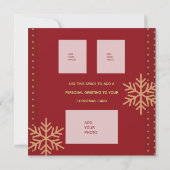 メリークリスマスの追加で最大4枚の写真グリーティングカード カード (裏面)