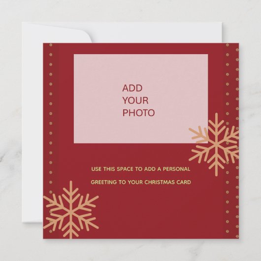 メリークリスマスの追加2枚までの写真グリーティングカード カード (裏面)