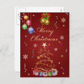 メリークリスマスの郵便はがき シーズンポストカード (正面/裏面)