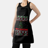 メリークリスマスの醜いクリスマスセーター エプロン (インサイチュ)