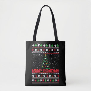 メリークリスマスの醜いクリスマスセーター トートバッグ