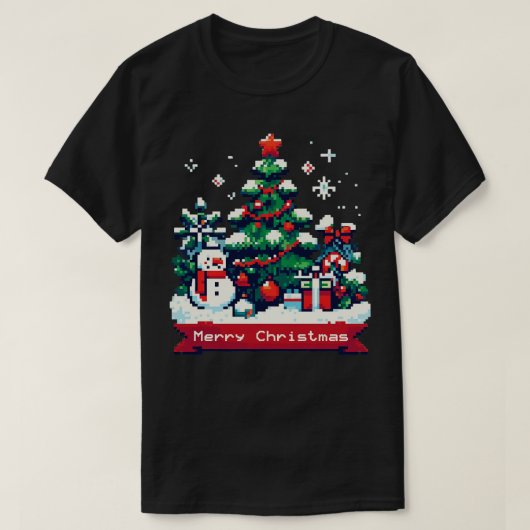 メリークリスマスの醜いデザイン Tシャツ (デザイン正面)