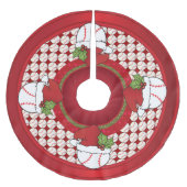 メリークリスマスの野球の恋人 ブラッシュドポリエステルツリースカート (正面)