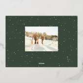 メリークリスマスの金ゴールド1枚の写真 箔シーズンカード (裏面)