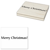 メリークリスマスの長方形の大きなゴム印 ラバースタンプ (押印)