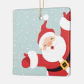 メリークリスマスの陽気なサンタ |オーナメント セラミックオーナメント (左)