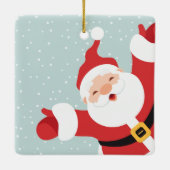 メリークリスマスの陽気なサンタ |オーナメント セラミックオーナメント (裏面)