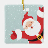 メリークリスマスの陽気なサンタ |オーナメント セラミックオーナメント (正面)