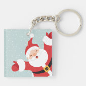 メリークリスマスの陽気なサンタ |キーチェーン キーホルダー (裏面)