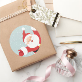 メリークリスマスの陽気なサンタ |シール ラウンドシール