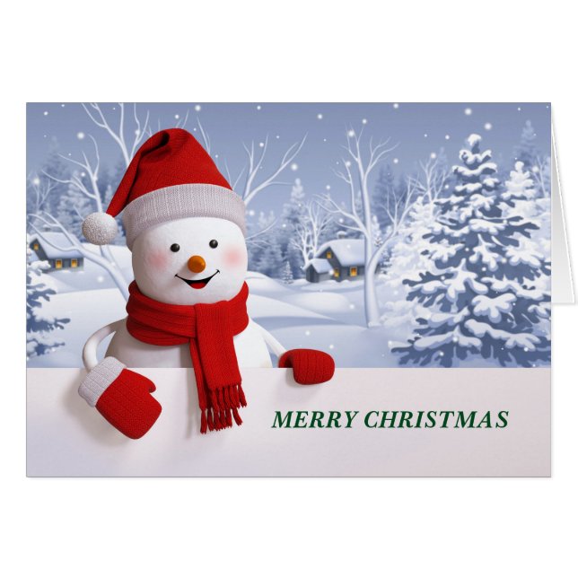 メリークリスマスの雪だるま (正面横)