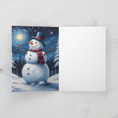 メリークリスマスの雪だるま カード (内部)