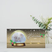 メリークリスマスの雪の地球カスタマイズ可能な7 シーズンカード (スタンド正面)