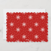 メリークリスマスの雪の結晶クリスマスフォト シーズンカード (裏面)